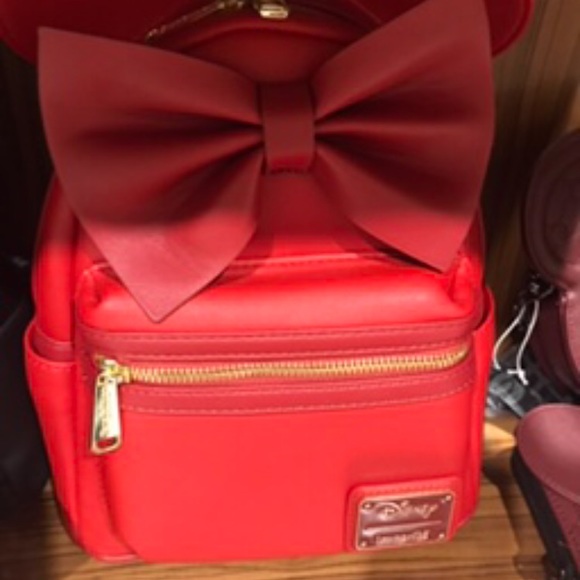 loungefly disney minnie mouse red ears mini backpack